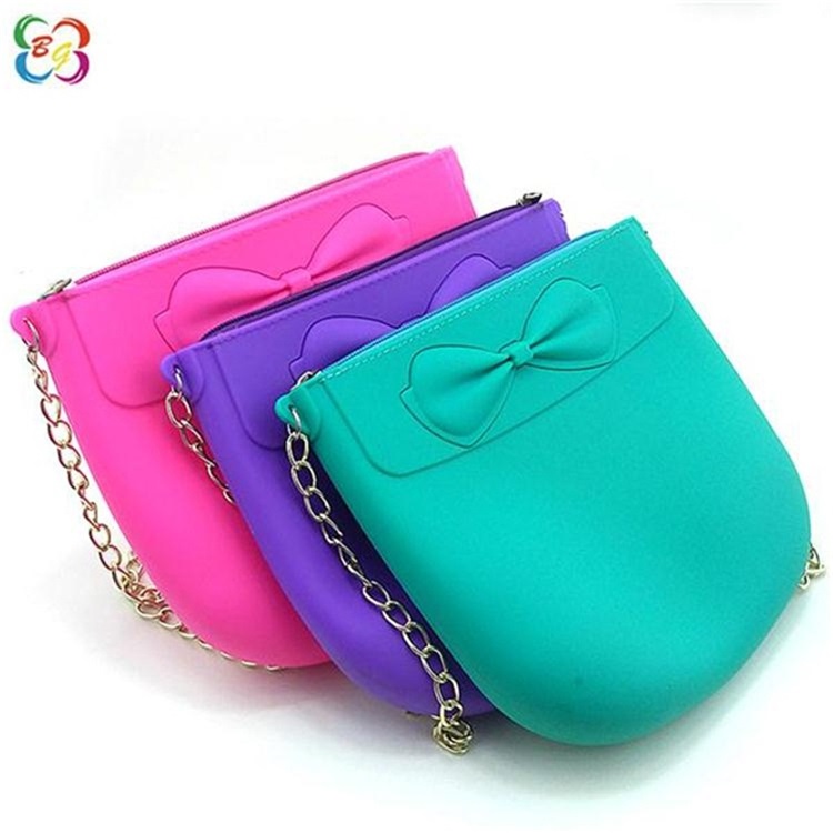 硅膠蝴蝶結單肩包